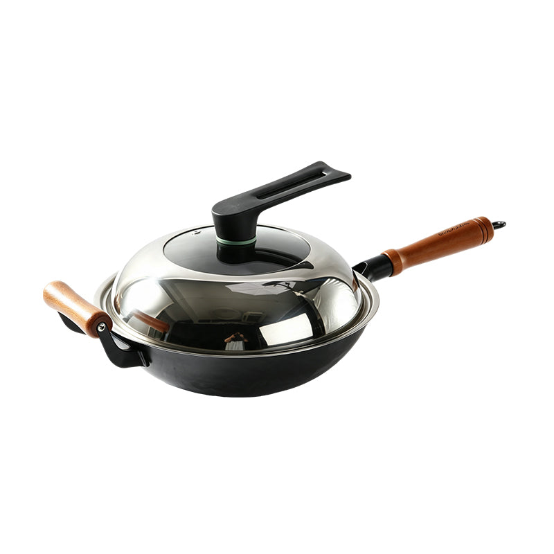 32cm Cast Iron Wok