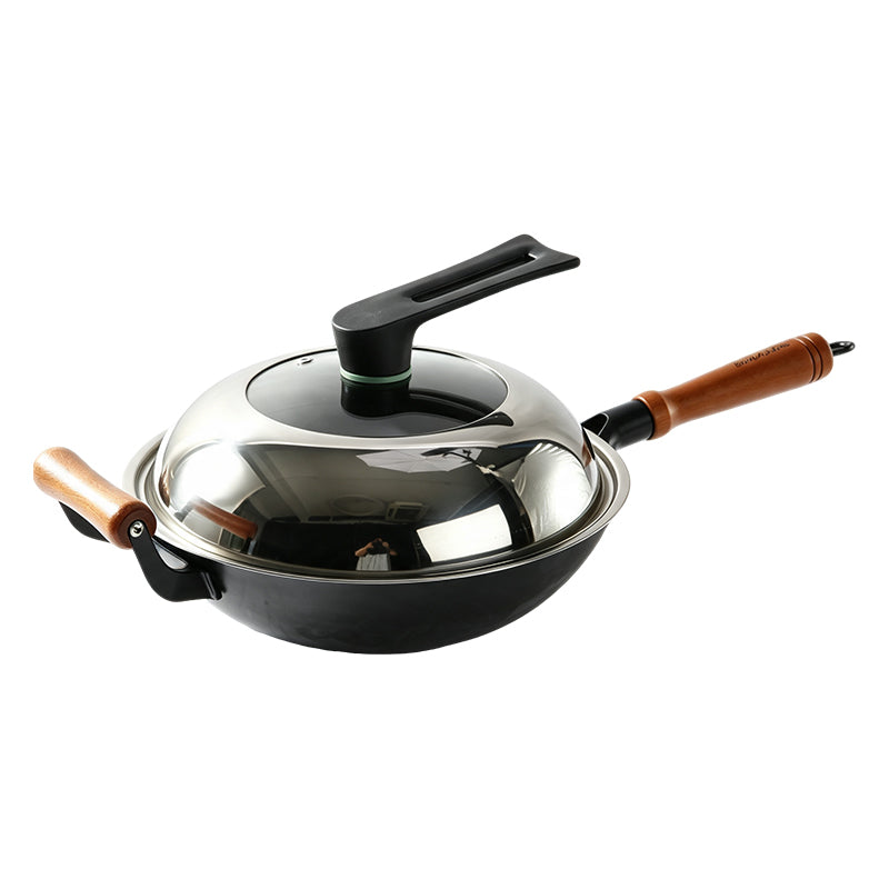 34cm Cast Iron Wok